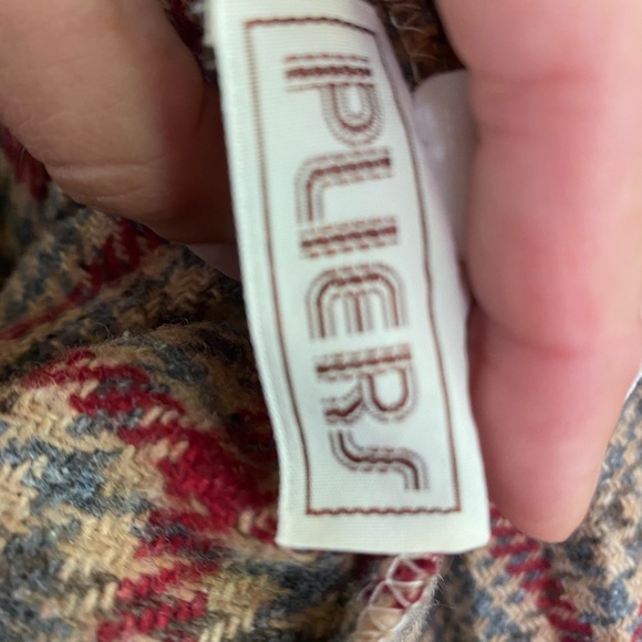 Vintage 60s plaid wool accordion skirt - Picture 4 of 4